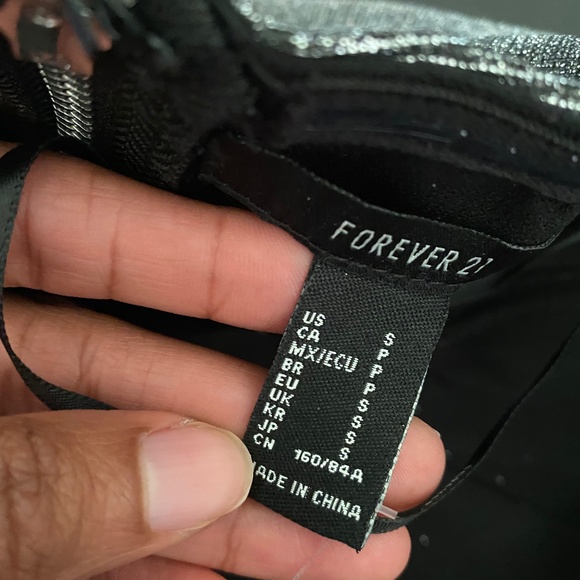 NWT Silver Glitter Bustier Top - Women's Size Small - Picture 7 of 10